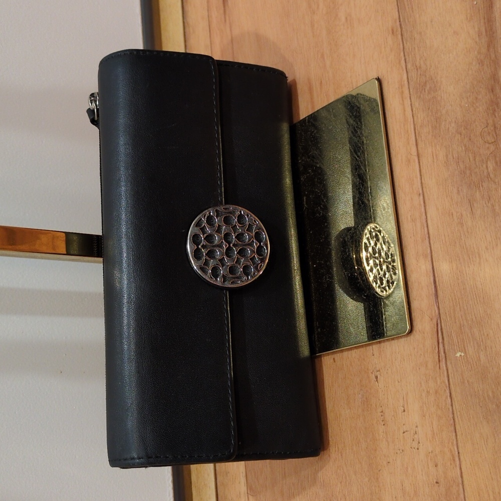Coach Alexandra Black Leather Envelope wallet - Picture 1 of 15